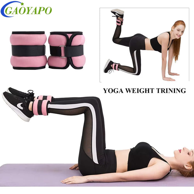 1Pair Adjustable Ankle&Wrist Weights (0.5Kg/1Kg Each)- Neoprene Leg Arm Weights for Women,Men,Strength Training for Running,Yoga