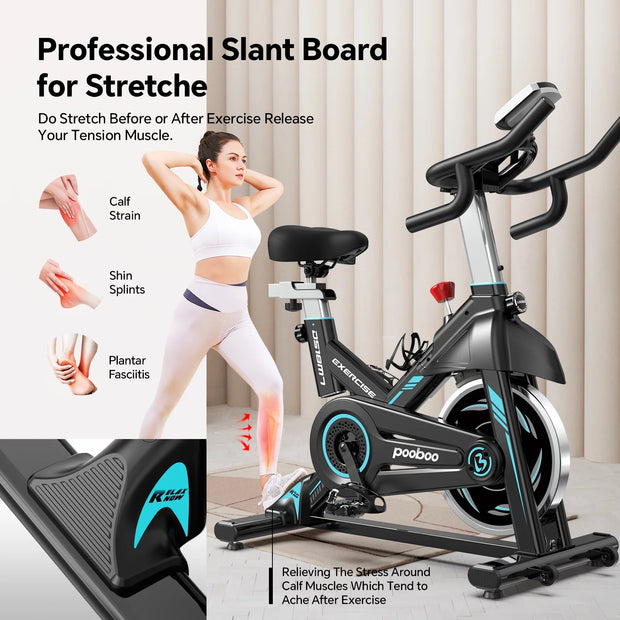 Professional Indoor Cycling Bike Stationary Exercise Bikes Home Cardio Workout Bicycle Machine 350Lb Flywheel Weight 40Lbs