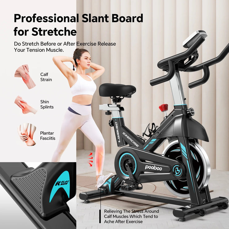 Professional Indoor Cycling Bike Stationary Exercise Bikes Home Cardio Workout Bicycle Machine 350Lb Flywheel Weight 40Lbs