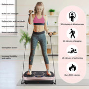 Vibration Plate,Fitness Vibration Board for Home,Full Body Exercise Machine,Fat Burning & Muscle Building,Body Shaper Trainer
