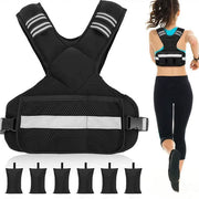 Adjustable Weighted Vest 4-10Lb Cradle Vest with 6 Weights & Large Pocket for Home Workouts, Running, Walking Strength Training