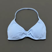 Impact Strappy Bra Gym Top Women High Support Thin Strap Halter Sports Seamless Bras Scrunch Push-Up Workout Yoga Tanks