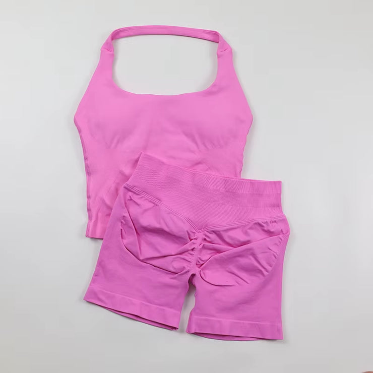 Impact Shorts Women Seamless Roll-Up Sports Shorts Hip Stretch Fitness Clothes Running Shorts Women'S Gym Impact Leggings