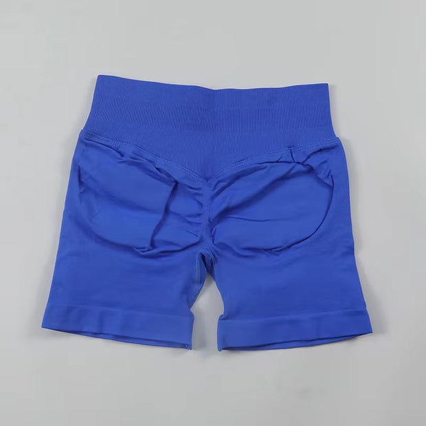 Impact Shorts Women Seamless Roll-Up Sports Shorts Hip Stretch Fitness Clothes Running Shorts Women'S Gym Impact Leggings