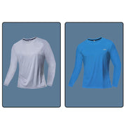 Men Long Sleeve Sport T-Shirt Quick Dry Running Shirt Breathable Anti-Sweat Top Gym T Shirt Men Fitness Gym Clothing Men 2023