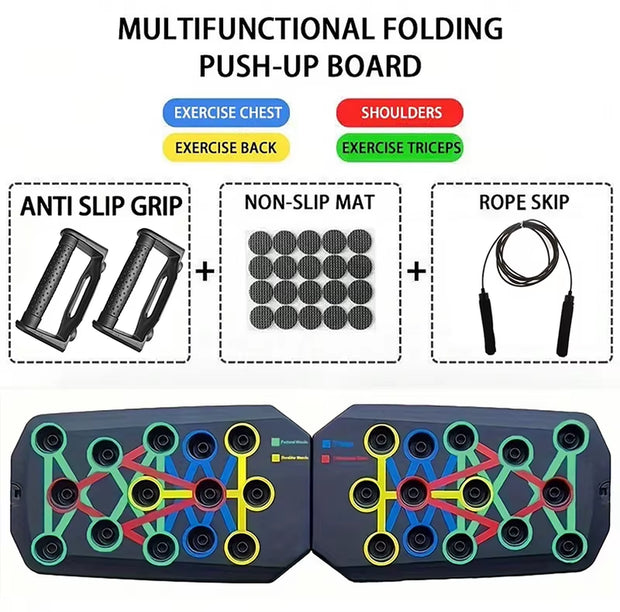 New Arrival Custom Logo Portable Foldable Push up Bar Home Workout Exercise Equipment Push up Board