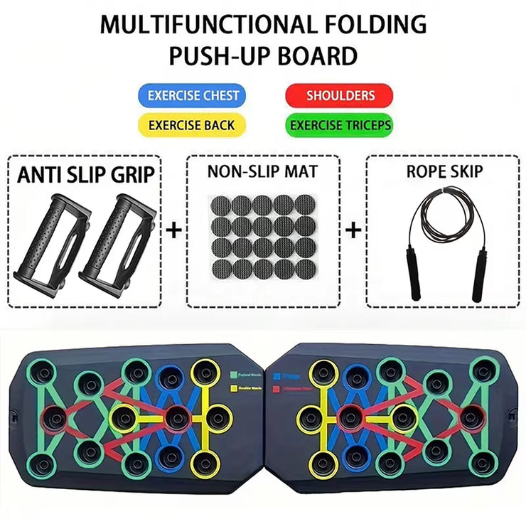 New Arrival Custom Logo Portable Foldable Push up Bar Home Workout Exercise Equipment Push up Board