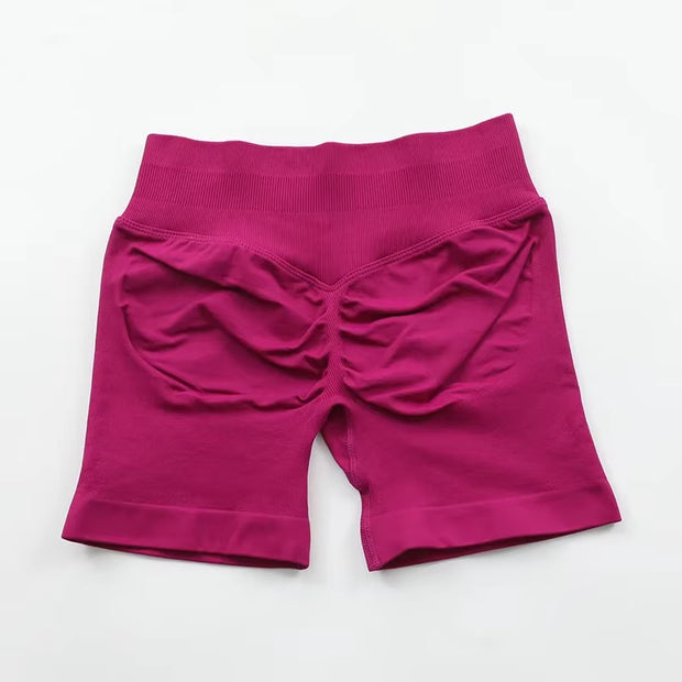 Impact Shorts Women Seamless Roll-Up Sports Shorts Hip Stretch Fitness Clothes Running Shorts Women'S Gym Impact Leggings