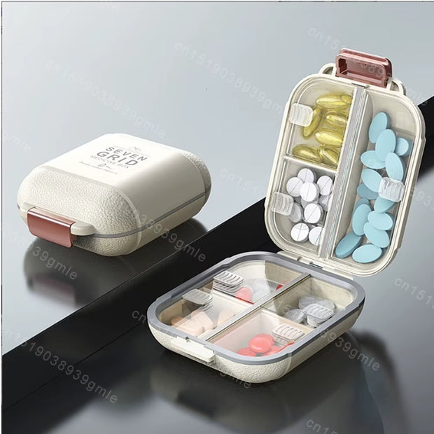 Weekly 7 Grids Pill Box Medicine Organizer Storage Box Container Portable Pill Case Portable Travel Pillboxes Tablets Holder