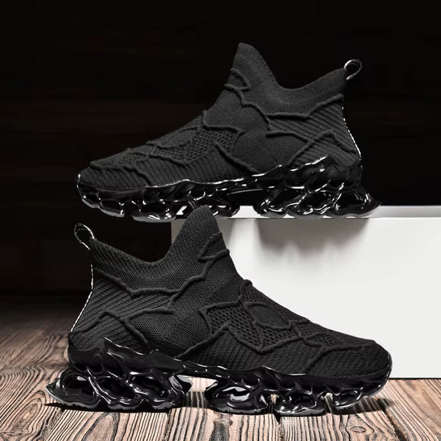 Men'S Blade Type Shoes Breathable Shock Absorption Running Shoes Non-Slip Shoes for Jogging Tennis Gym Casual Walking Sneakers