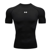 Compression T Shirt Men Summer Sportswear Running T-Shirt Elastic Quick Dry Sport Tops Tee Athletic Gym Workout Shirts Men