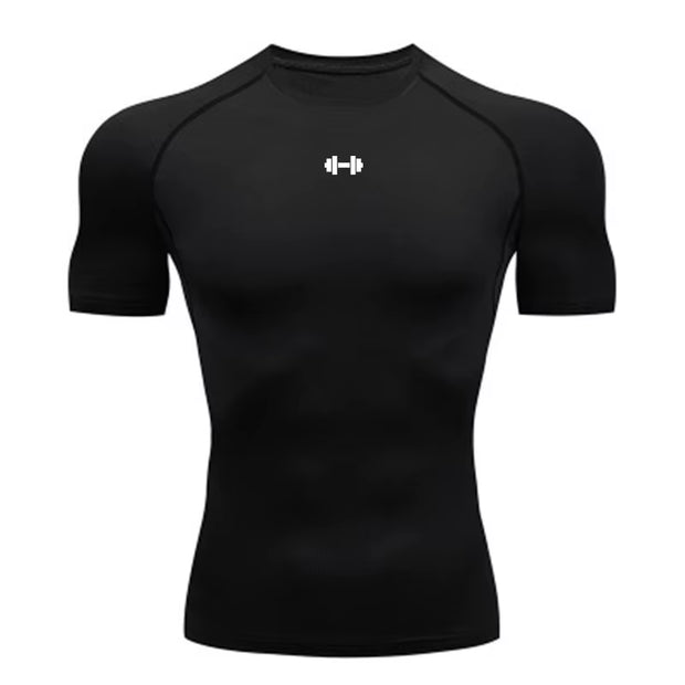 Compression T Shirt Men Summer Sportswear Running T-Shirt Elastic Quick Dry Sport Tops Tee Athletic Gym Workout Shirts Men