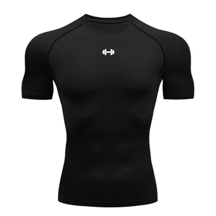 Compression T Shirt Men Summer Sportswear Running T-Shirt Elastic Quick Dry Sport Tops Tee Athletic Gym Workout Shirts Men