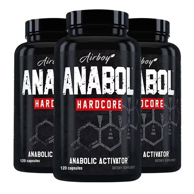 Anabol Hardcore 120 Capsules - Muscle Building, Improves Fitness Performance, Energy Support