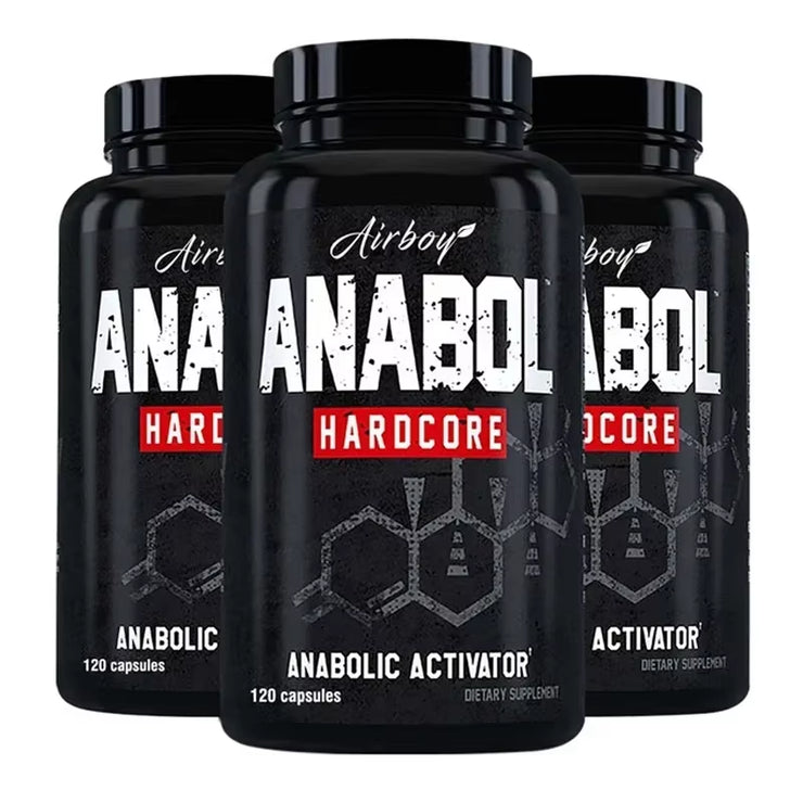 Anabol Hardcore 120 Capsules - Muscle Building, Improves Fitness Performance, Energy Support