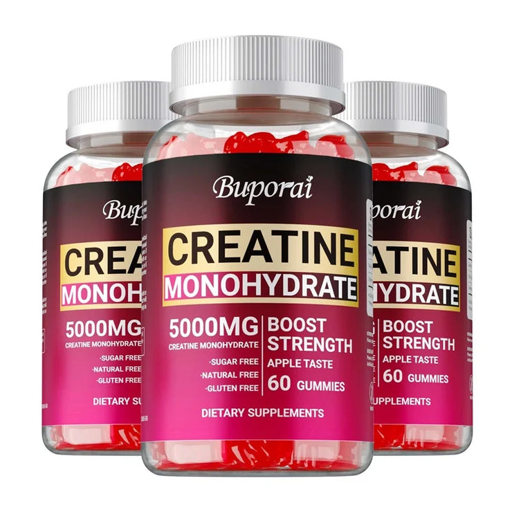 Creatine Monohydrate Gummies - Pre-Workout Creatine to Help Build Muscle, Enhance Energy and Performance