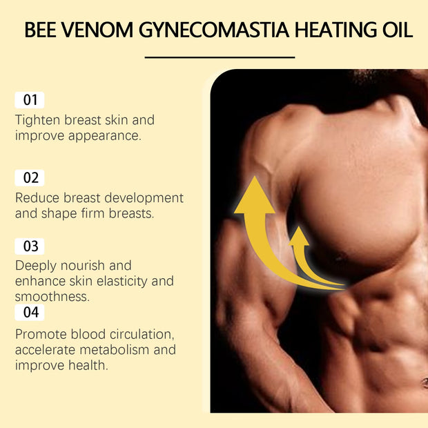Men'S Breast Tightening Oil Gynecomastia Reduction Cellulite Removal Belly Muscle Fitness Abs Sculpting Chest Muscle Massage Oil