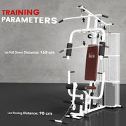 Multifunction Home Gym Weight Training Workout Station White