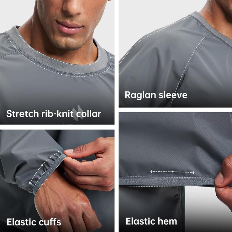 Sauna Suit Men anti Rip Sweat Suits Gym Boxing Workout Jackets