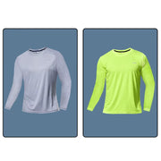 Men Long Sleeve Sport T-Shirt Quick Dry Running Shirt Breathable Anti-Sweat Top Gym T Shirt Men Fitness Gym Clothing Men 2023