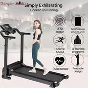 Treadmill Electric Jogging Running Machine Motorised Folding Machine Home Gym UK