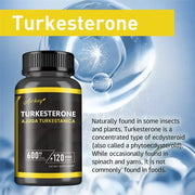Turkesterone Supplement - Improves Male Performance, Endurance, Motivation, Focus & Muscle Mass