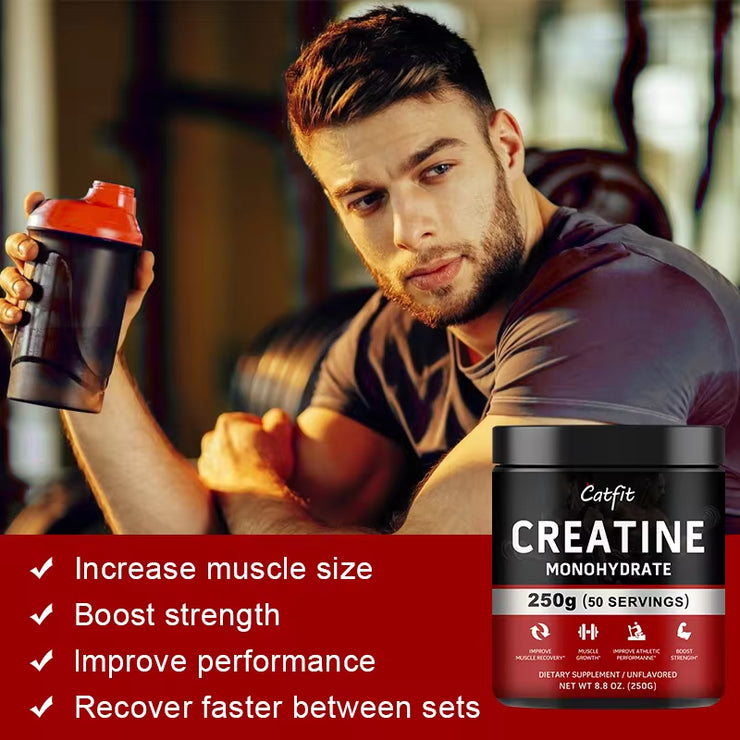 Catfit Creatine Monohydrate Sports Drink Improve Gain Strength Build Muscle&Enhance Athletic Muscle Protein Gym Performance