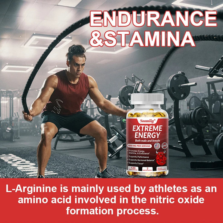 Ginseng Energy Booster - Increases Focus, Endurance and Performance, Reduces Fatigue, Motivation, Natural Energy Boost