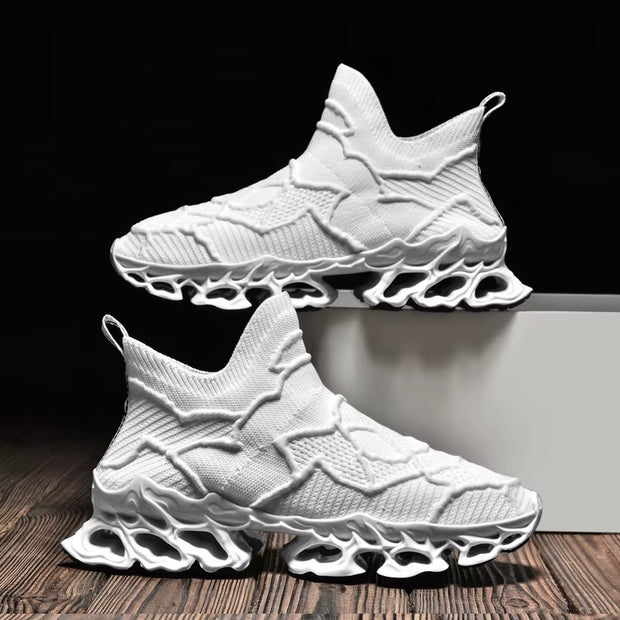 Men'S Blade Type Shoes Breathable Shock Absorption Running Shoes Non-Slip Shoes for Jogging Tennis Gym Casual Walking Sneakers