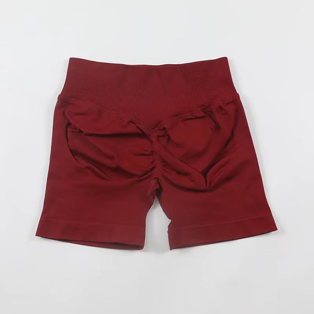 Impact Shorts Women Seamless Roll-Up Sports Shorts Hip Stretch Fitness Clothes Running Shorts Women'S Gym Impact Leggings