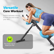 Ab Machine, Ab Workout Equipment, Adjustable Ab Trainer Machine for Abs Workout at Home Gym, Foldable, Knee Protection
