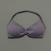 Impact Strappy Bra Gym Top Women High Support Thin Strap Halter Sports Seamless Bras Scrunch Push-Up Workout Yoga Tanks